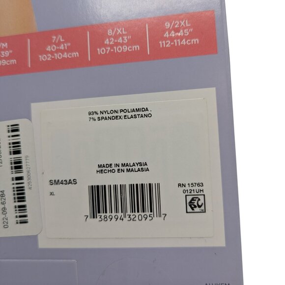 Hanes Premium Seamless Smoothing Hi-Cut Panties 3 Pack XL 8 Nude/Black - Picture 3 of 3